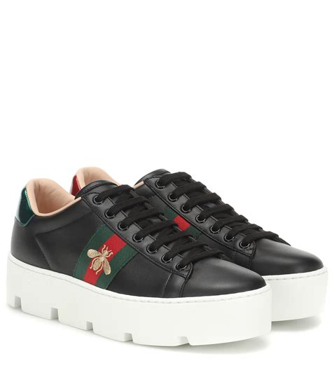 gucci ace leather sneaker women's|gucci ace high top sneakers.